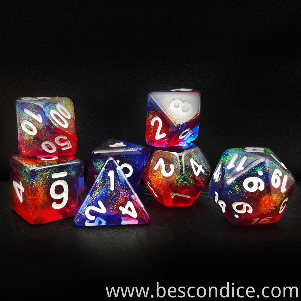 Valor Stone Moonstone Poly Dnd Dice Set 1